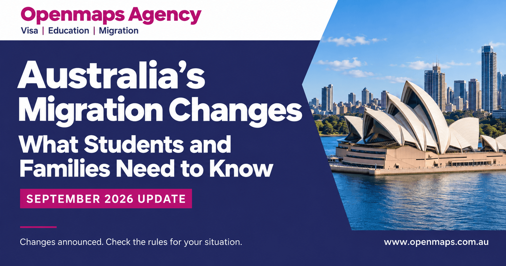 Australia Migration Changes September 2026: What Students, Families and Skilled Workers Need to Know